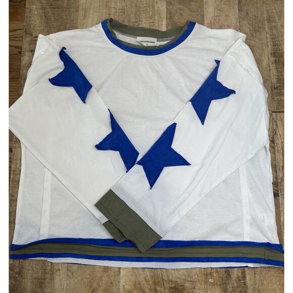 Natural Fiber Quality Large FP YOU'RE A STAR TOP SHIRT Long Sleeve White Goose - Picture 1 of 10